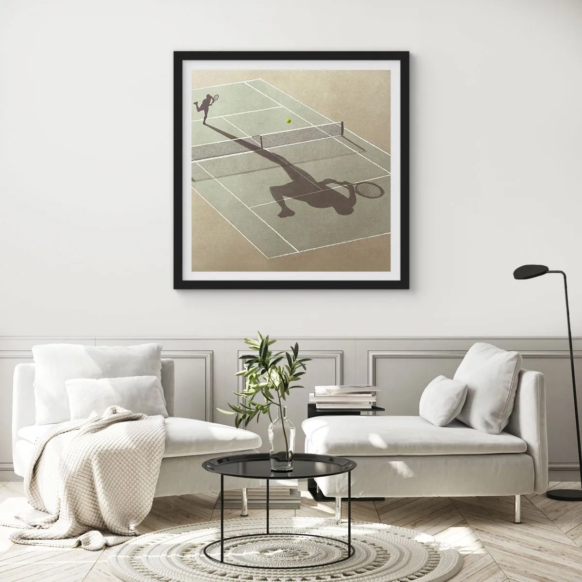 Poster in black frame - Overcoming Yourself - 40x40 cm