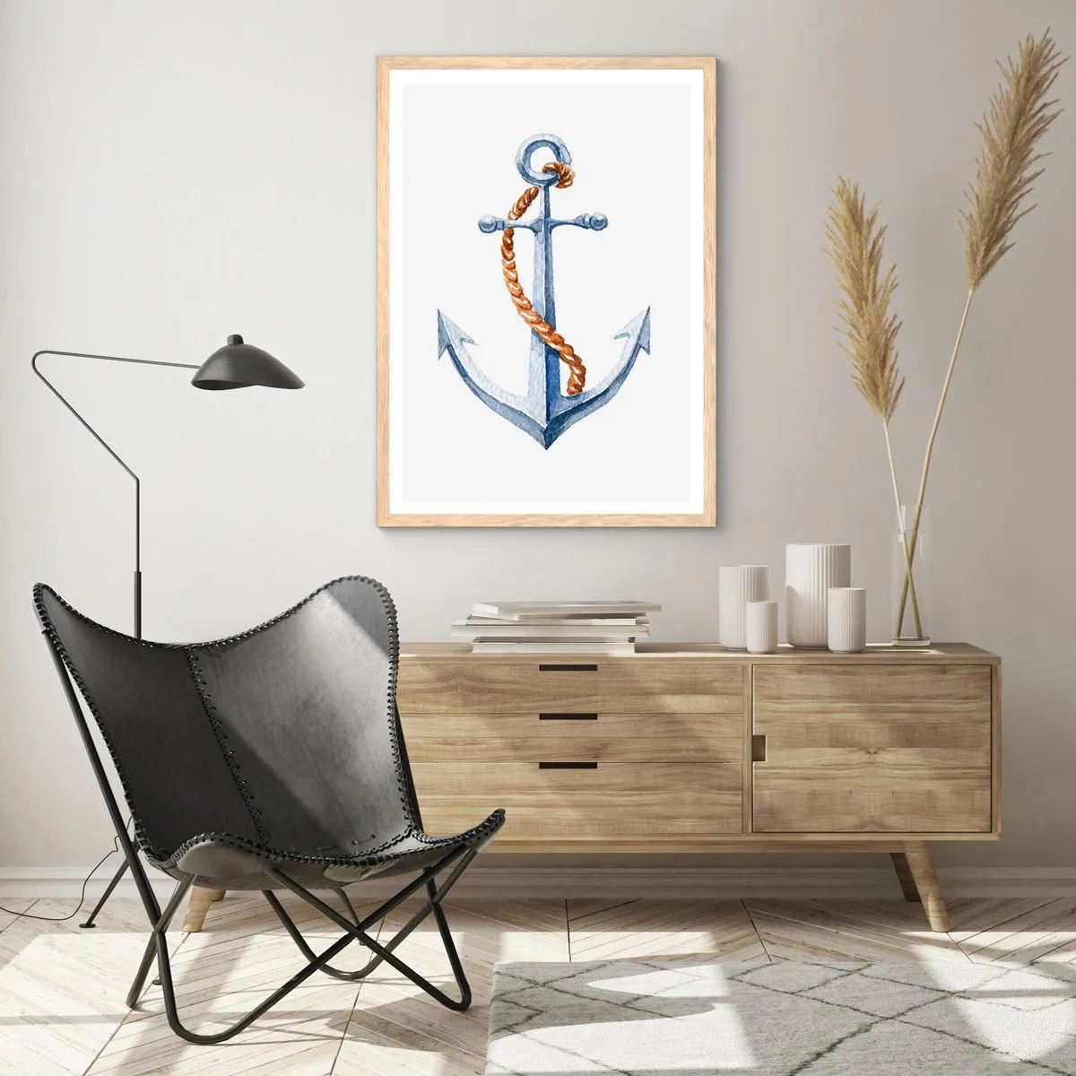 Poster in light oak frame - Ahoy Adventure! - 30x40 cm