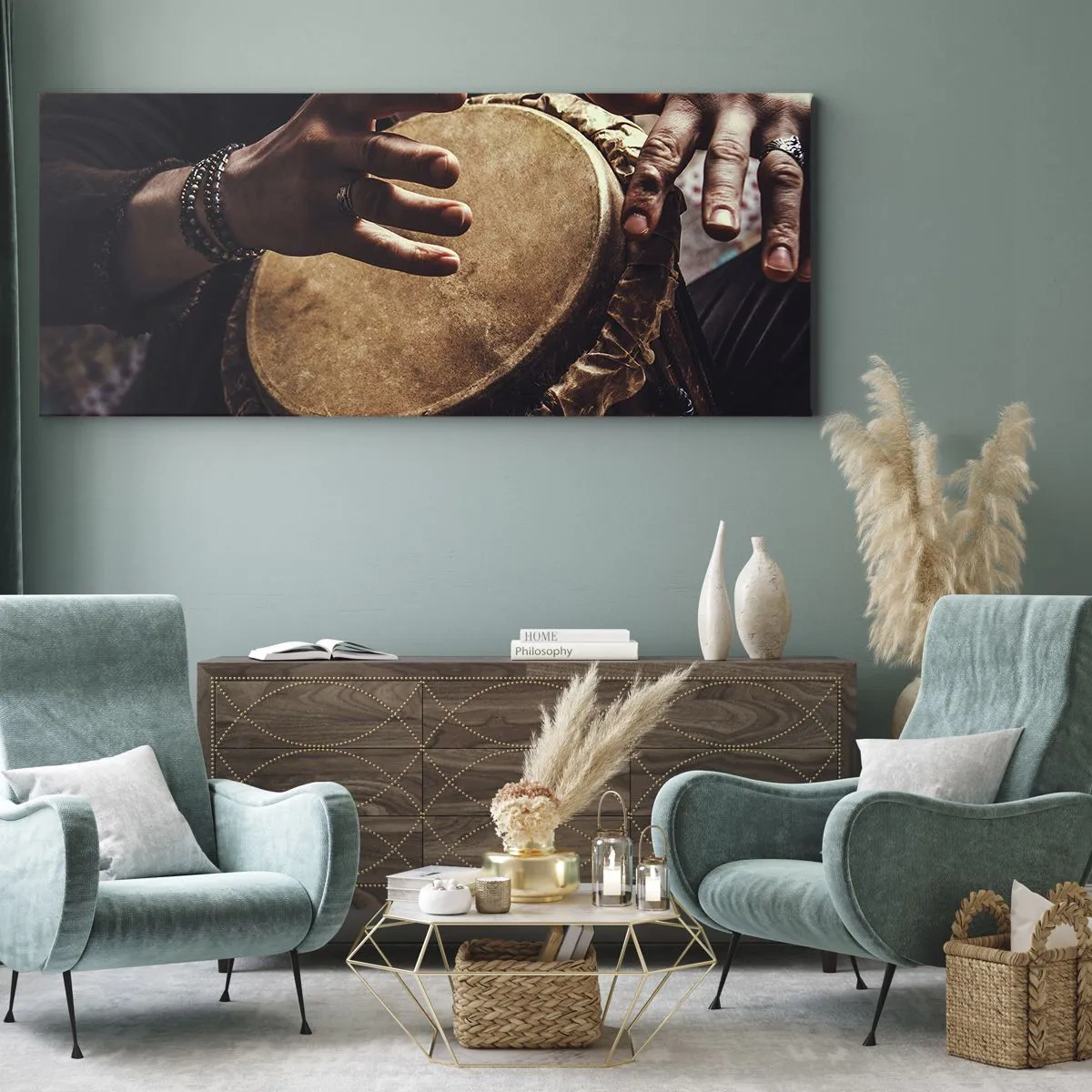 Canvas picture - In the Rhythm of the Heart - 120x50 cm