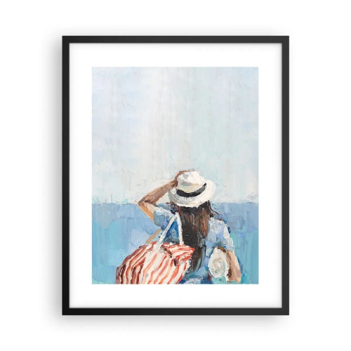 Poster in black frame - Welcome to Holiday - 40x50 cm