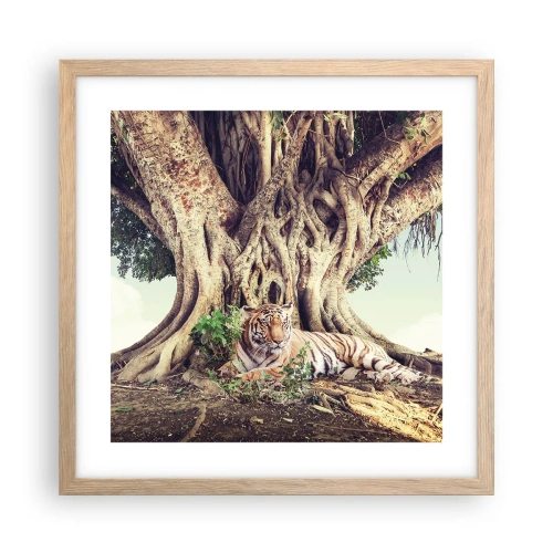 Poster in light oak frame - View from the Genesis - 40x40 cm