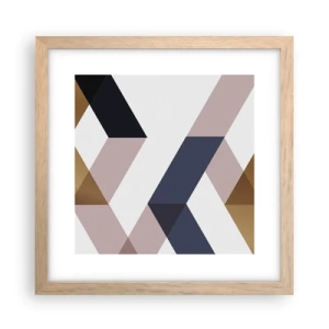 Poster in light oak frame - Planes and Angles - 30x30 cm