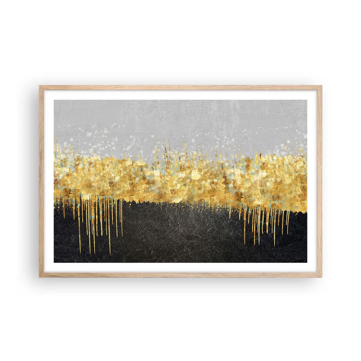 Poster in light oak frame - In and Up - 91x61 cm