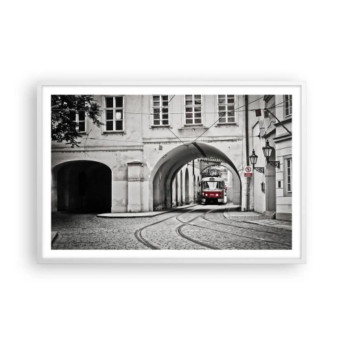 Poster in white frmae - Through City Labirynth - 91x61 cm