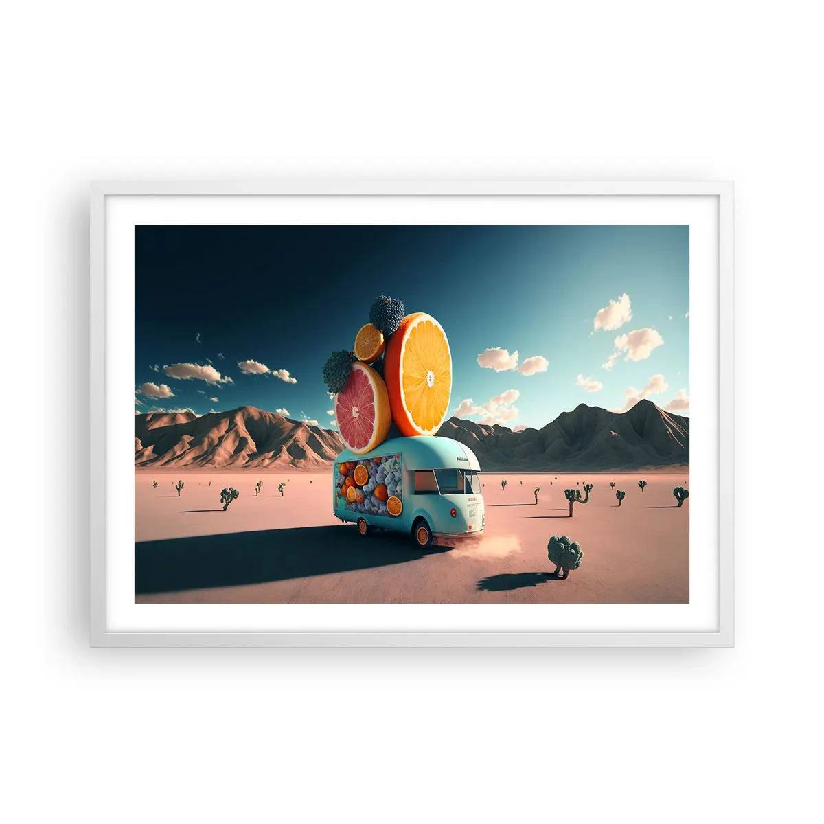 Poster in white frmae - Taste of Holidays - 70x50 cm