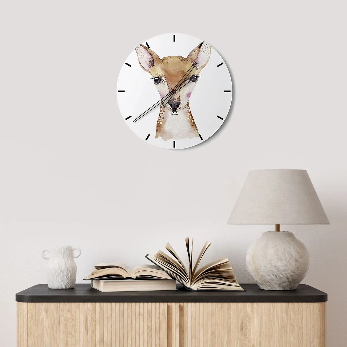 Wall clock - Clock on glass - Nature of Innocence - 30x30 cm