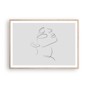 Poster in light oak frame - Meanders of a Dream - 100x70 cm