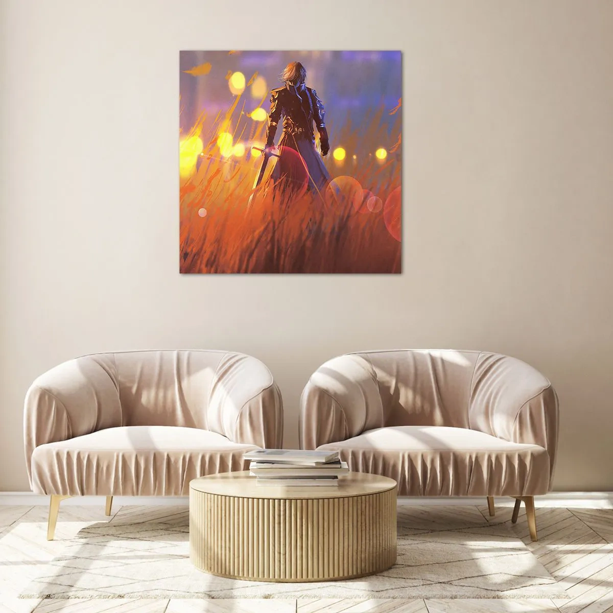 Glass picture - Knight-errant - 60x60 cm