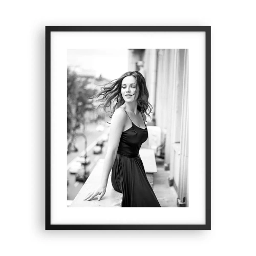 Poster in black frame - Certainly a Parisian  - 40x50 cm
