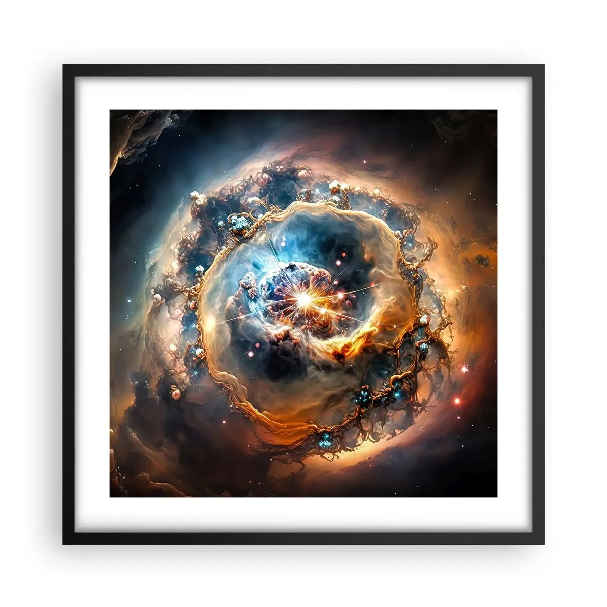 Poster in black frame - Beginning - 50x50 cm