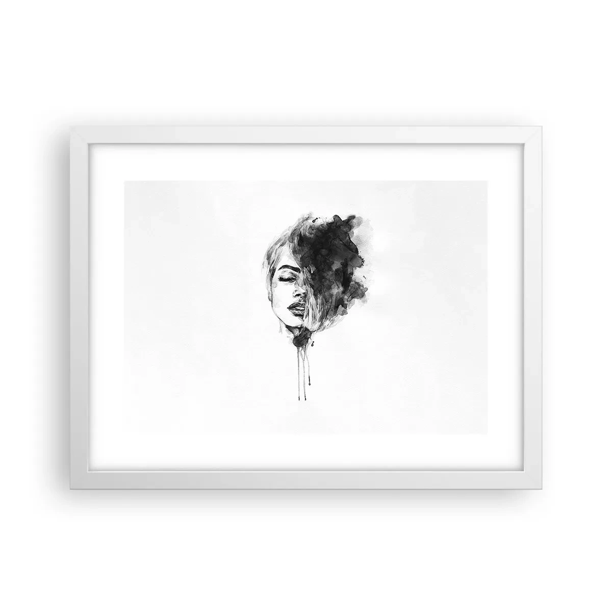 Poster in white frmae - What Does a Girl Dream about? - 40x30 cm