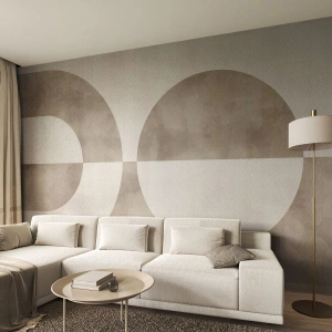 Photo Wallpaper Premium Sand - Similarities and Differences - Minimalism, Bright, Shapes - 500x350 cm