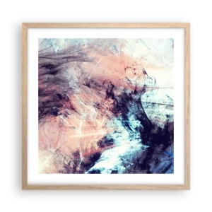 Poster in light oak frame - Feel the Wind - 50x50 cm