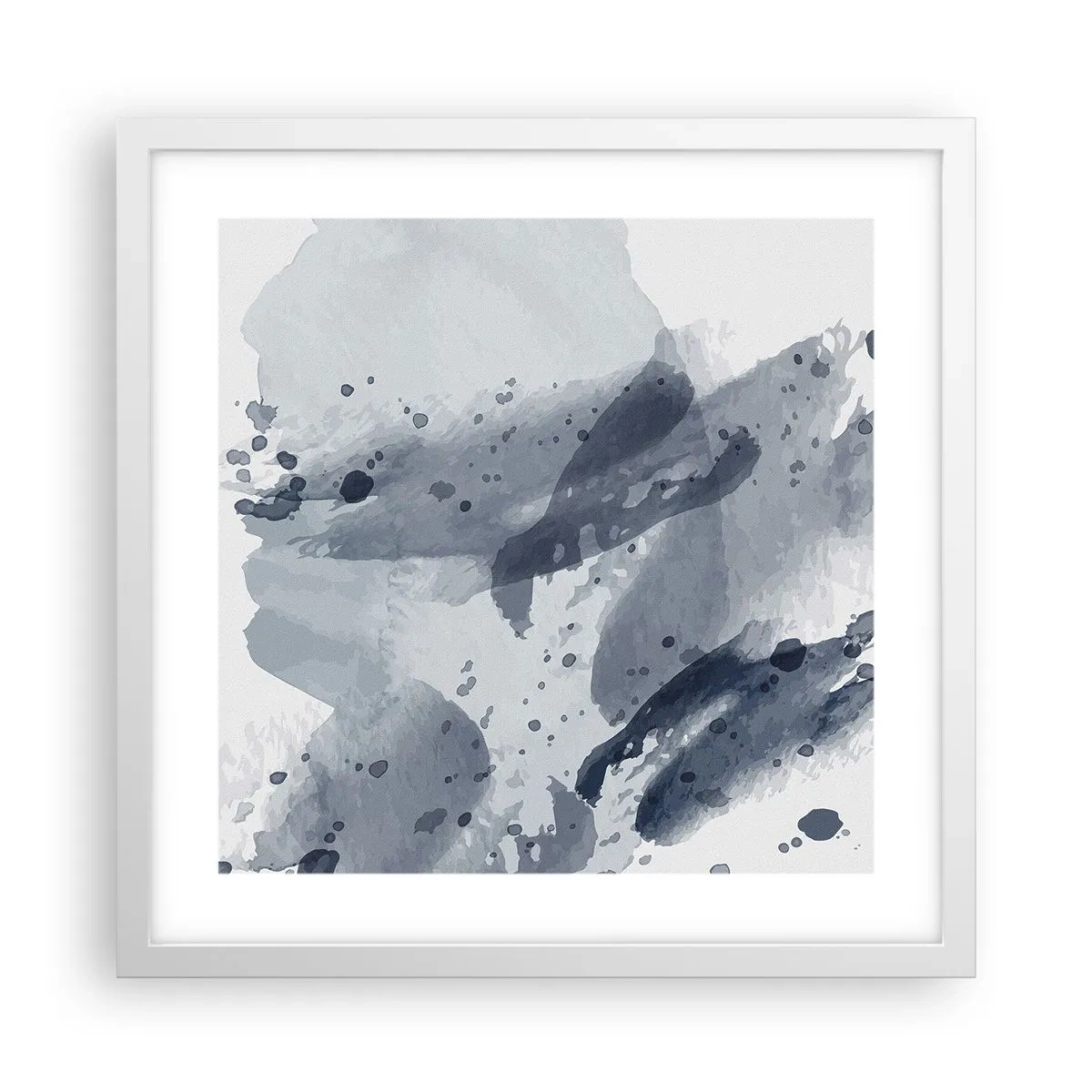 Poster in white frmae - Study in Nature of Water - 40x40 cm
