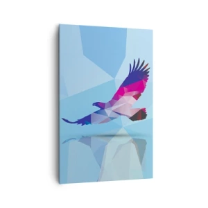Canvas picture - Eagle in a Lilac Crystal - 80x120 cm