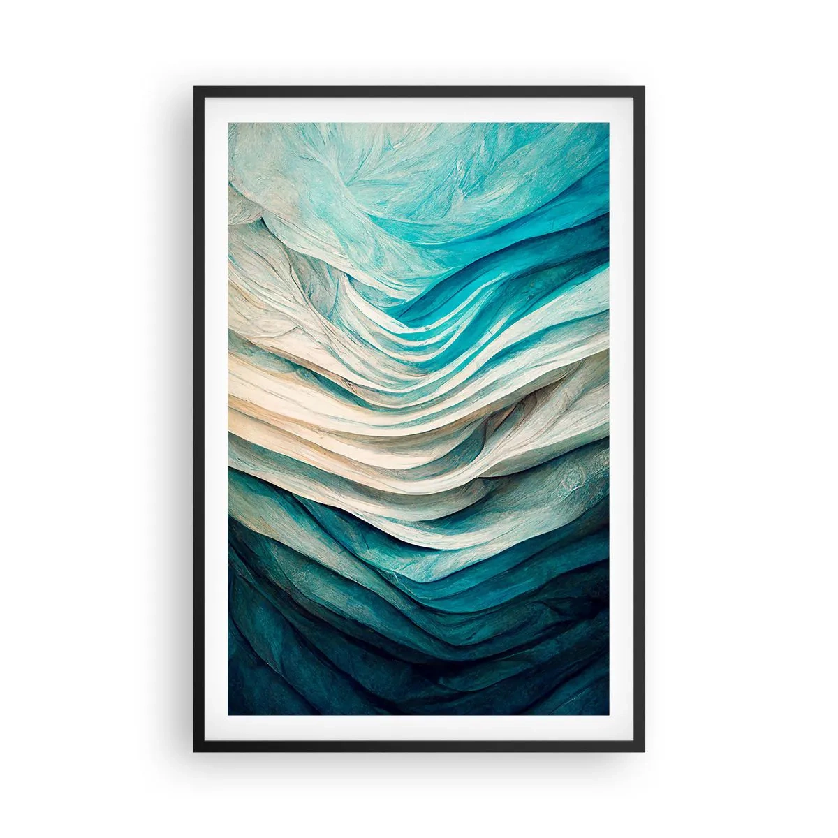 Poster in black frame - Blue Insatiability - 61x91 cm