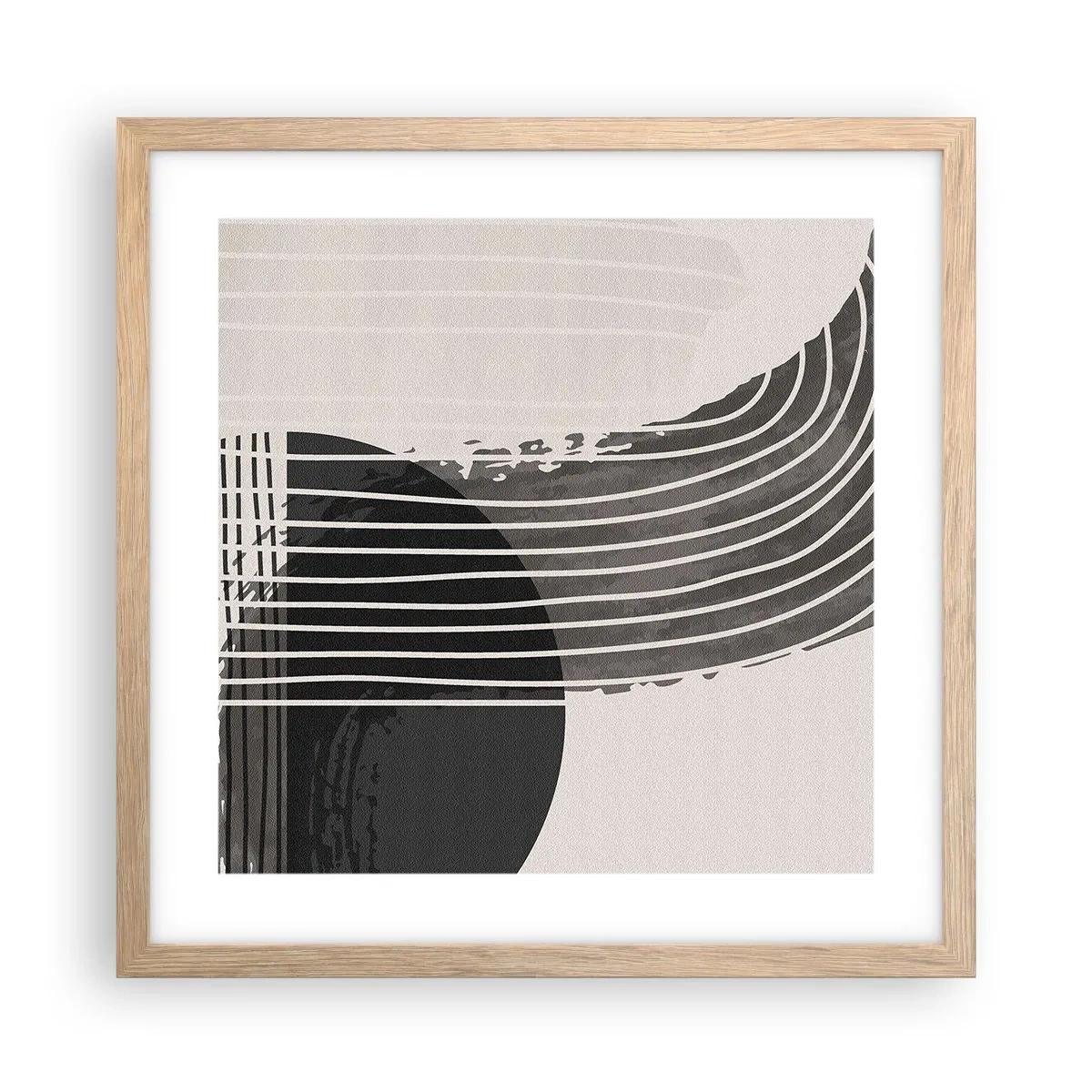 Poster in light oak frame - There and Back - 40x40 cm