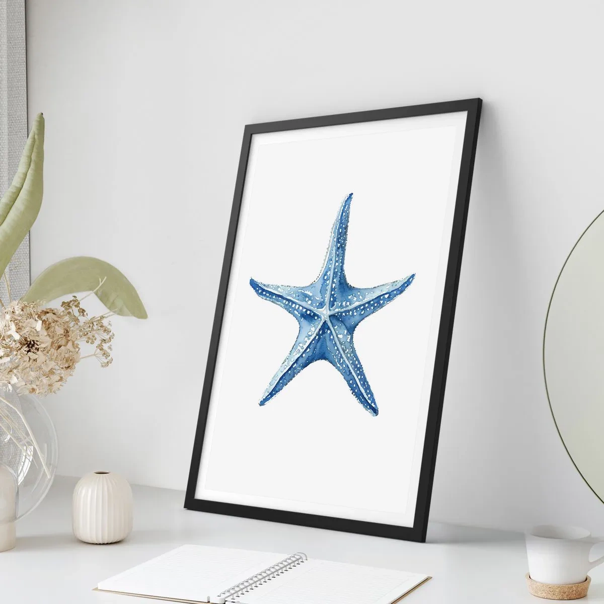 Poster in black frame - Sea Star - 61x91 cm