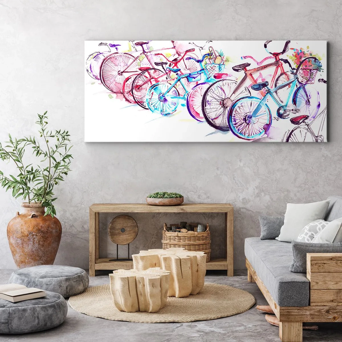 Canvas picture - Anti-moto Club Reunion - 160x50 cm