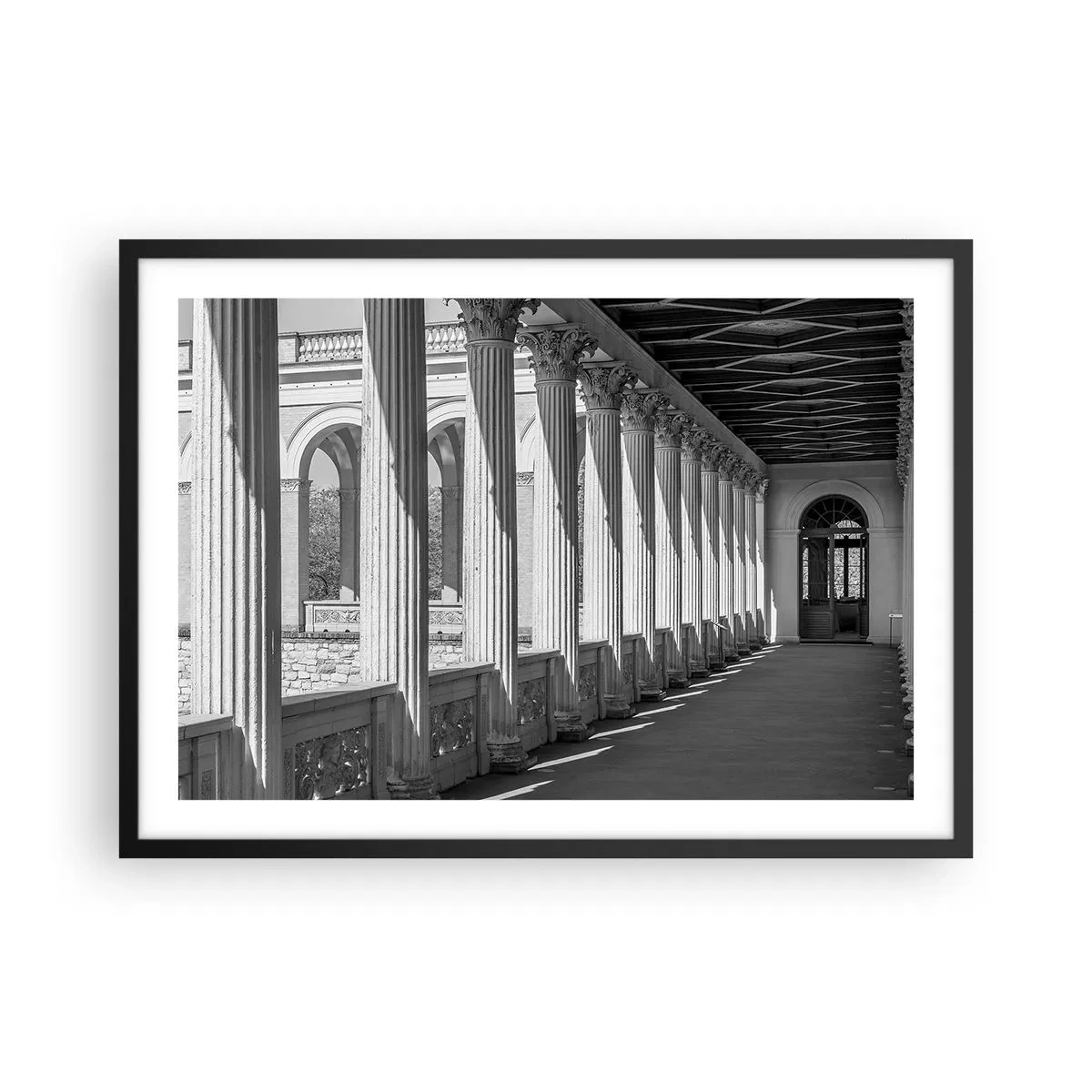 Poster in black frame - Sunny Arcade - 70x50 cm