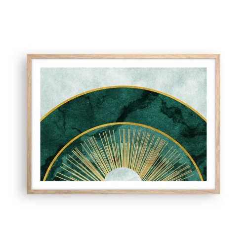 Poster in light oak frame - Another Solar System - 70x50 cm