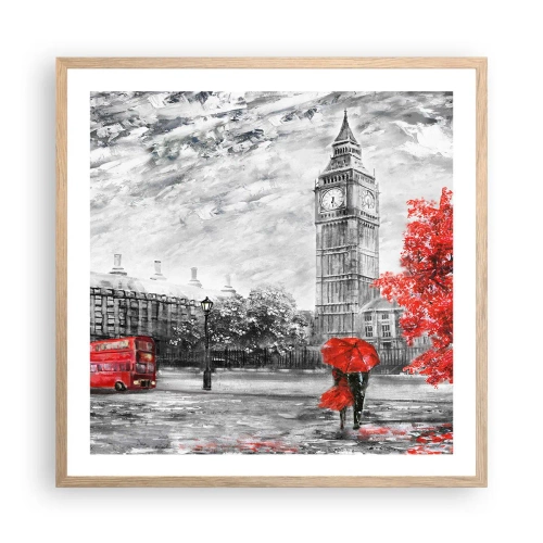 Poster in light oak frame - Exciting Day - 60x60 cm