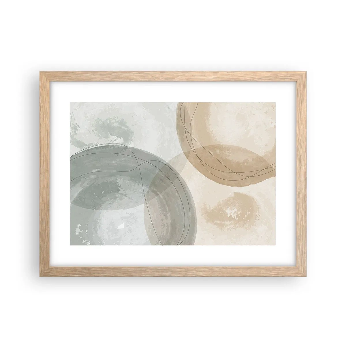Poster in light oak frame - Permeation of Worlds - 40x30 cm