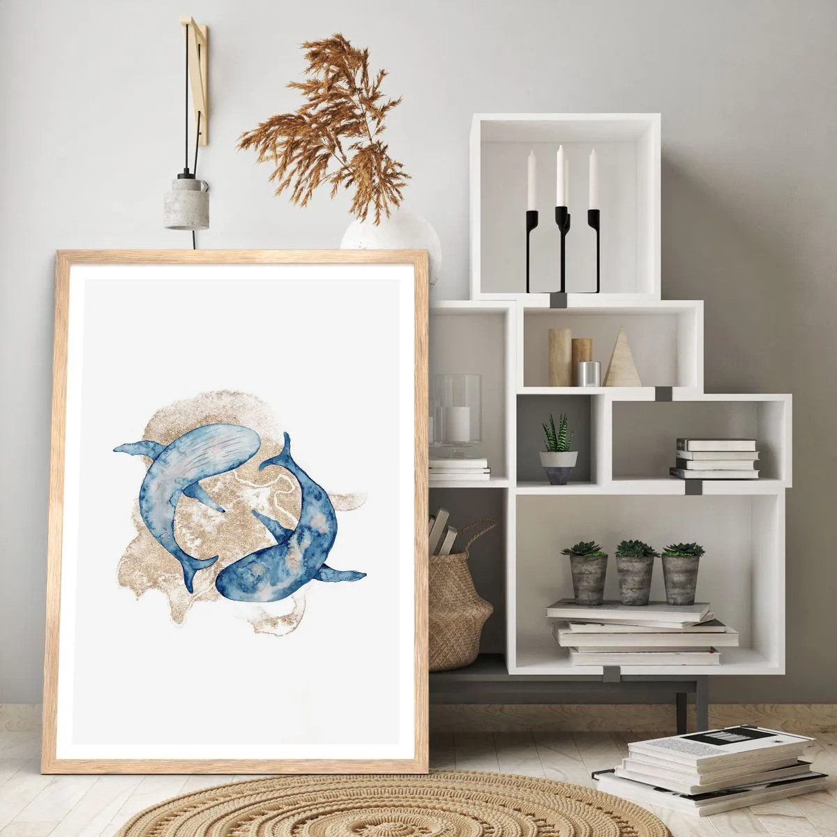 Poster in light oak frame - Frendship or Love? - 30x40 cm