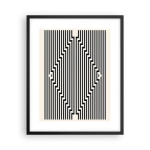 Poster in black frame - Geometrical Illusion - 40x50 cm