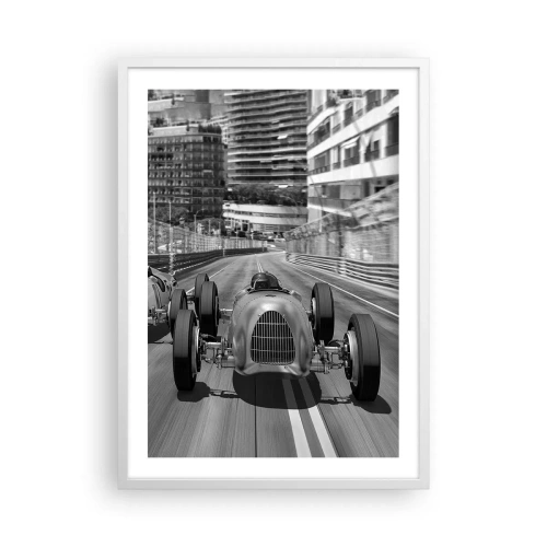 Poster in white frmae - Long Time Ago in Monte Carlo - 50x70 cm