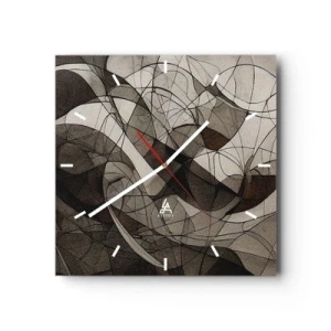 Wall clock - Clock on glass - Circulation of the Colours of the Earth - 30x30 cm