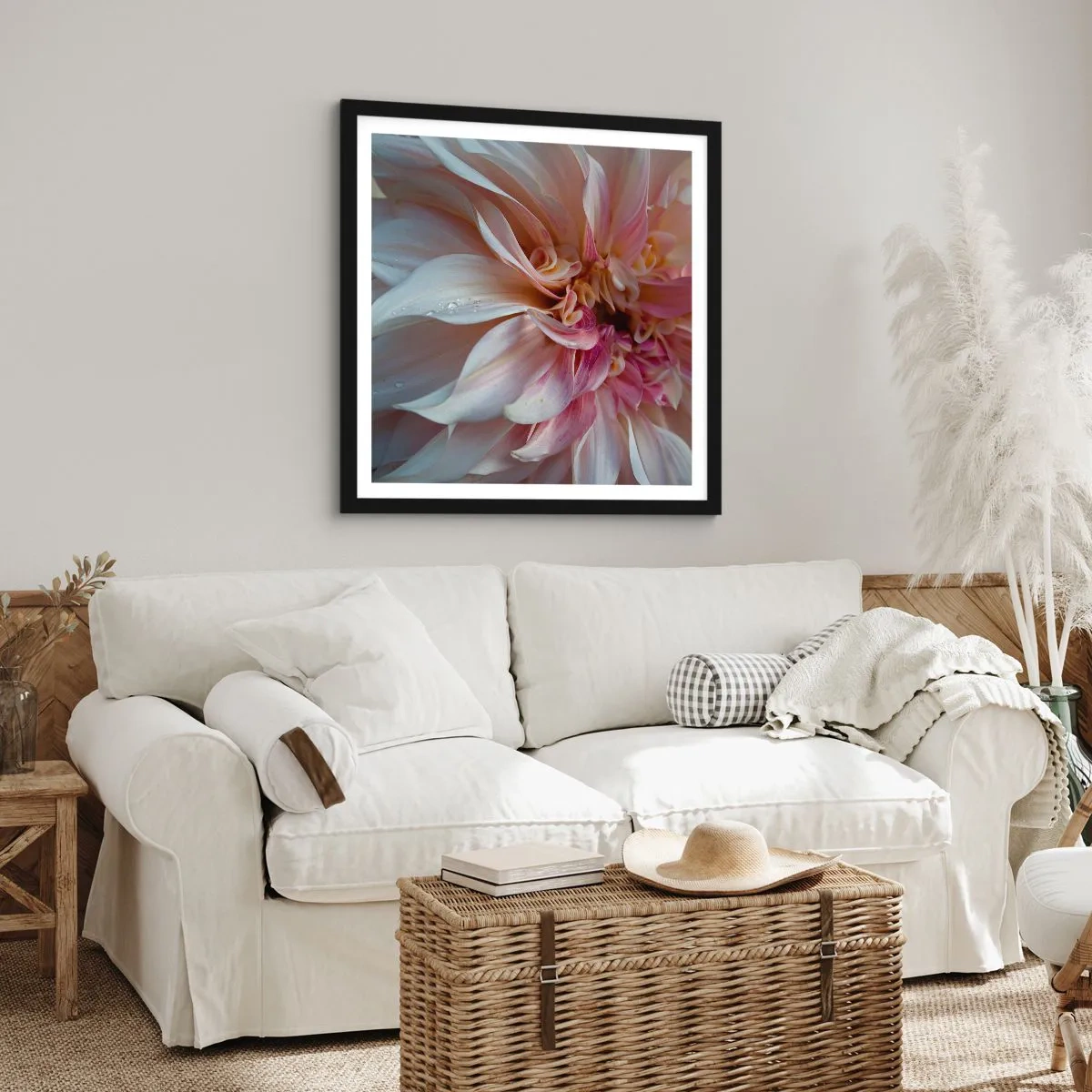 Poster in black frame - Blooming Freshness - 40x40 cm