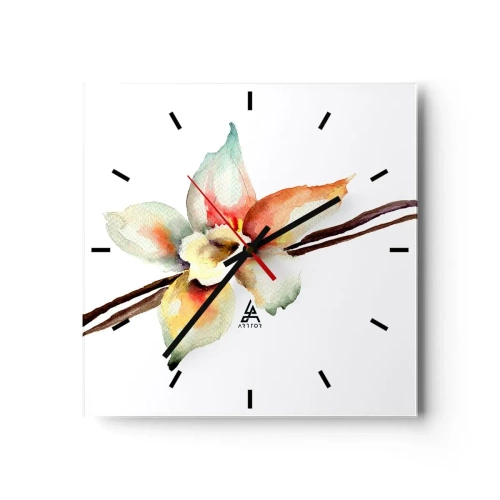 Wall clock - Clock on glass - Sweetness Painted - 40x40 cm