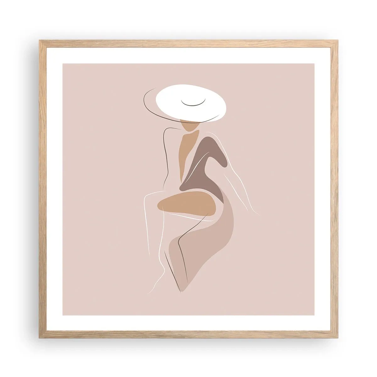 Poster in light oak frame - Being a Lady - 60x60 cm