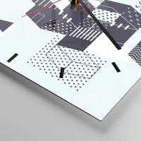 Clock face with lines