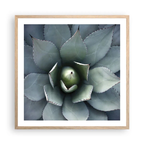 Poster in light oak frame - Attracts and Warns - 60x60 cm