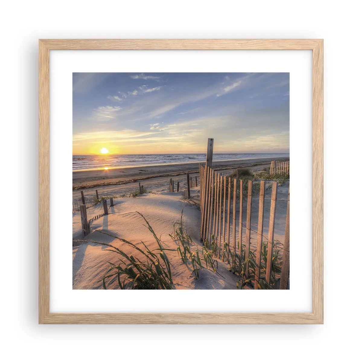 Poster in light oak frame - Light and Shade of the Wind - 40x40 cm