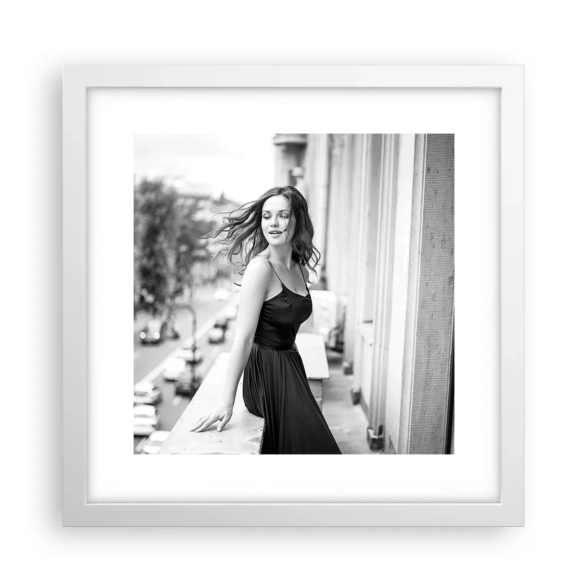 Poster in white frmae - Certainly a Parisian - 30x30 cm