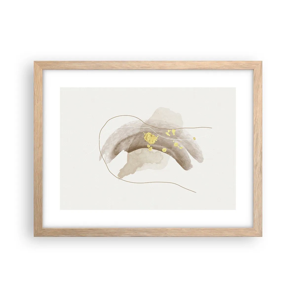 Poster in light oak frame - Encountered in Space - 40x30 cm