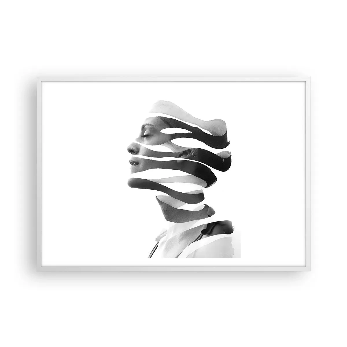 Poster in white frmae - Surrealistic Portrait - 100x70 cm