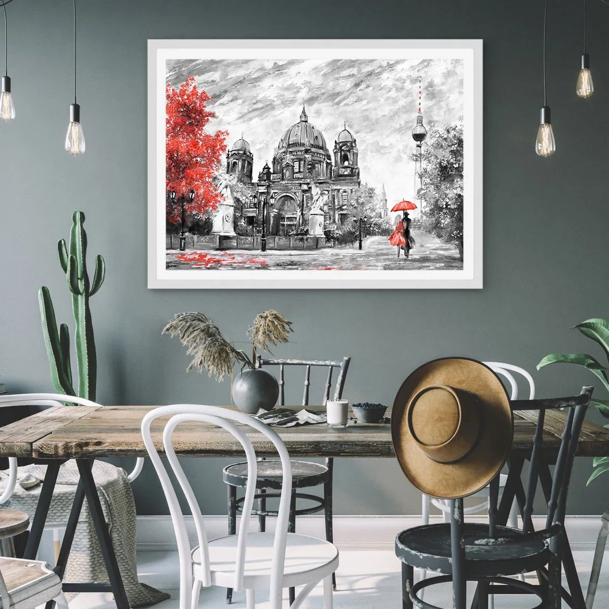 Poster in white frmae - Berlin Encounter - 70x50 cm