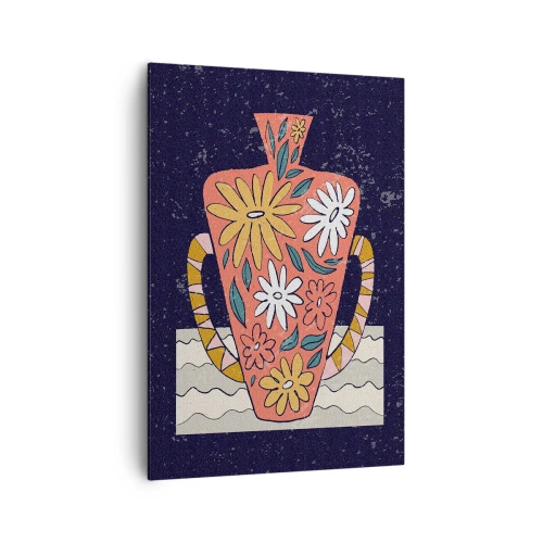 Canvas picture - Painted Vase - 70x100 cm