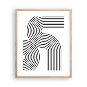 Poster in light oak frame - On the Curve - 40x50 cm