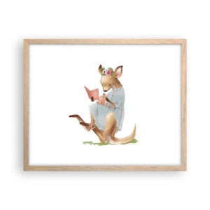 Poster in light oak frame - Read to Me, Mum - 50x40 cm