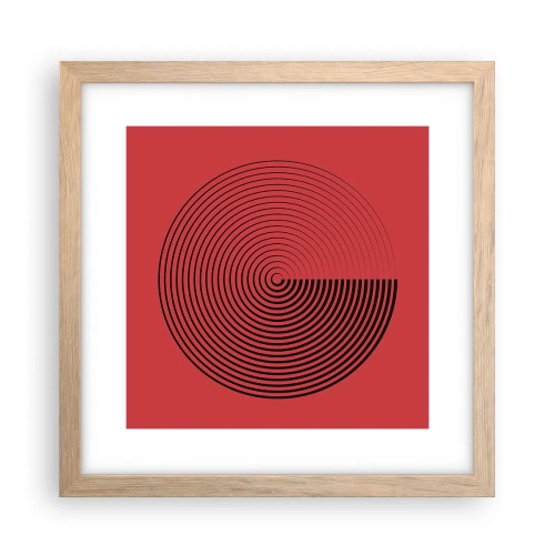 Poster in light oak frame - Circular Movement - 30x30 cm
