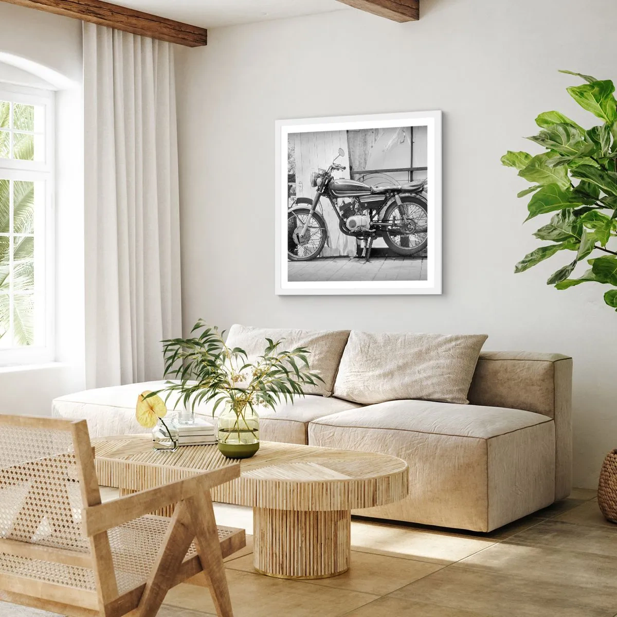 Poster in white frmae - Classics above All - 50x50 cm