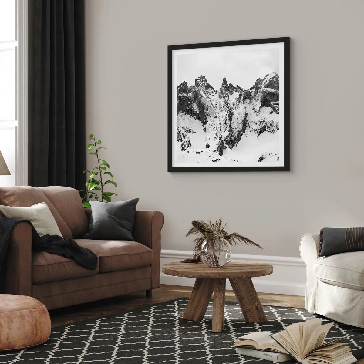 Poster in black frame - Granite Ridge - 40x40 cm