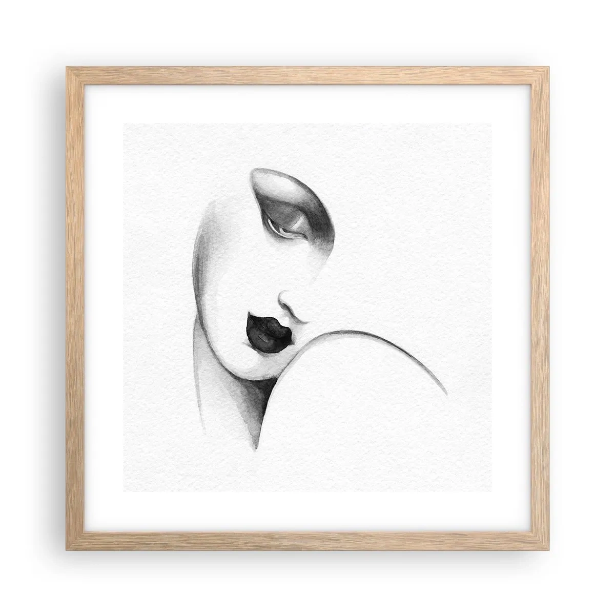 Poster in light oak frame - Lempicka Style - 40x40 cm