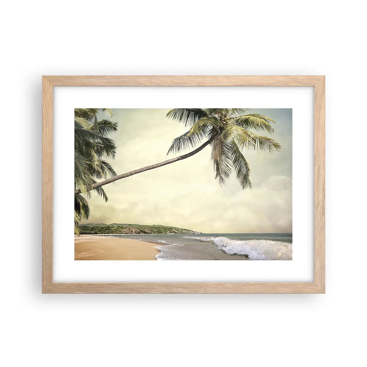 Poster in light oak frame - Tropical Dream - 40x30 cm