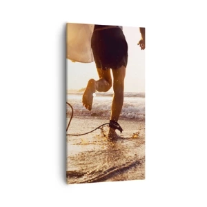 Canvas picture - Encounter with a Wave - 55x100 cm